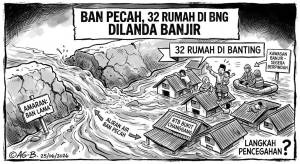 Image from: Ban Pecah, 32 Rumah Di Banting Dilanda Banjir