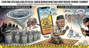 Image from: Warga Emas Di Kuching Rugi Lebih RM9 Juta Angkara Pelaburan IPO Palsu