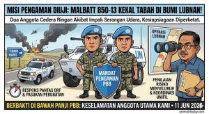 Image from: Dua Anggota MALBATT 850-13 Cedera Ringan Akibat Serangan Udara Di Lubnan