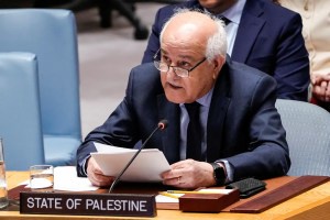 Image from: Utusan Palestin di PBB Desak Peneroka Haram Israel Dilucutkan Senjata