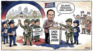 Image from: PRN Johor: PM Anwar Ucap Selamat Mengundi Buat Pengundi Awal, Seru Pilih Calon ‘Harapan’