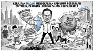 Image from: Had Umur Persaraan Penjawat Awam Kekal 60 Tahun, Caruman LINDUNG 24 Jam Kini Sukarela