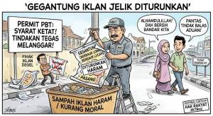 Image from: Gegantung Iklan Papar Ayat Berbaur Lucah di Kuala Terengganu Sudah Diturunkan
