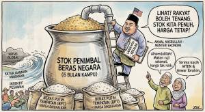 Image from: Bekalan Makanan Ruji Stabil, Stok Beras Mampu Tampung Keperluan Enam Bulan
