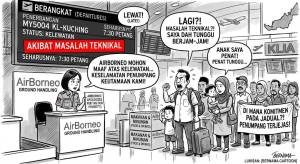 Image from: AirBorneo Mohon Maaf Isu Kelewatan Penerbangan KL-Kuching Akibat Masalah Teknikal