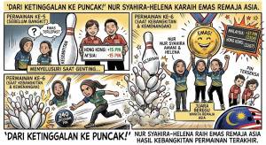 Image from: Nur Syahira-Helena Rangkul Emas Beregu Wanita Kejohanan Boling Remaja Asia