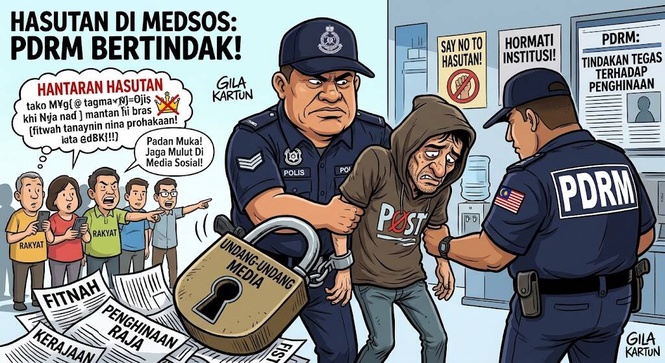 Image from: Polis Tahan Lelaki Disyaki Buat Hantaran Berunsur Hasutan