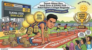 Image from: Danish Iftikhar Buru Hatrik Emas di SUKMA 2026