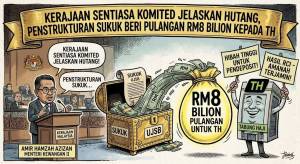 Image from: Kerajaan Sentiasa Komited Jelaskan Hutang, Penstrukturan Sukuk Beri Pulangan RM8 Bilion Kepada TH