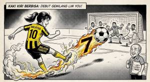 Image from: Kaki Kiri ‘Berbisa’ Lim You Ledak 7 Gol, Skuad Wanita B-17 Kebangsaan Belasah Arab Saudi 9-0