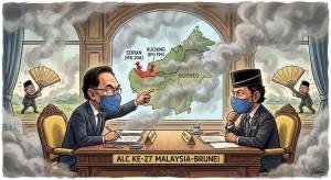 Image from: Isu Jerebu Dijangka Antara Fokus Rundingan PM Anwar dan Sultan Brunei