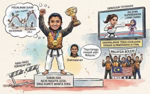 Image from: C. Shahmalarani Tebus Kekecewaan, Hadiahkan Pingat Emas Sukan Asia Aichi-Nagoya 2026