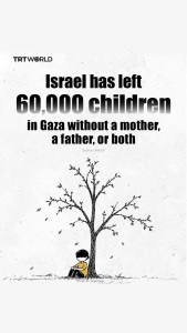 Image from: 60,000 Kanak-kanak di Gaza Kehilangan Ibu Bapa Akibat Serangan Israel