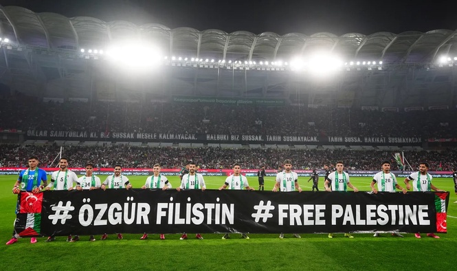 Image from: Erdogan Puji Solidariti Turki-Palestin Sempena Perlawanan Bola Sepak Persahabatan di Konya