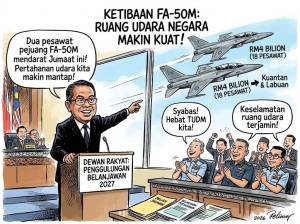 Image from: Sedia Perkukuh Pertahanan Udara, Malaysia Terima Dua Pesawat Pejuang FA-50M Jumaat Ini