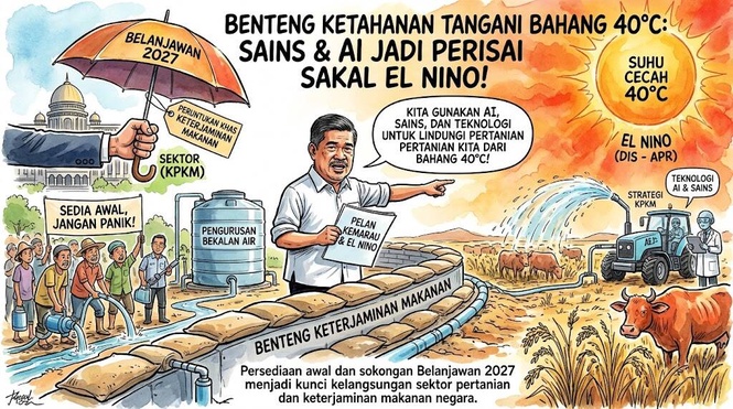 Image from: Kerajaan Bersiap Hadapi Cuaca Panas Dijangka Cecah 40 Darjah Celsius