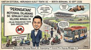 Image from: Motosikal Dilarang Masuk SIC Sepanjang F1 Grand Prix Hujung Minggu Ini