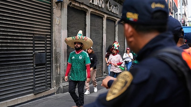 Fans descend on Mexico City Stadium ahead of World Cup kickoff