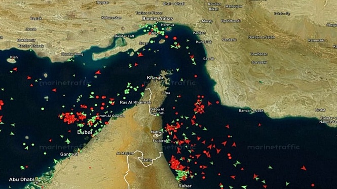 Timelapse video shows ships moving through the Strait of Hormuz since reopening