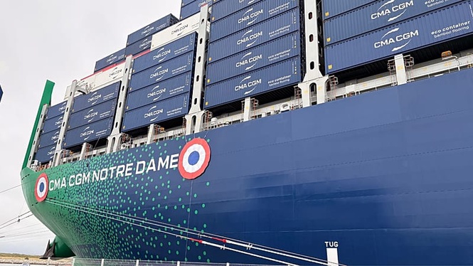 CMA CGM deploys world's largest LNG-powered container ship on Asia-Europe route