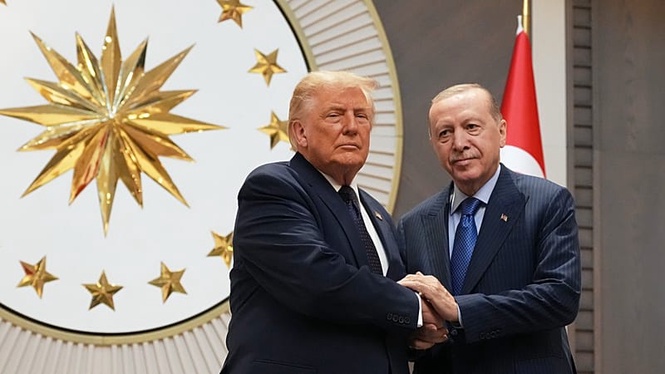 US President Donald Trump arrives in Turkey to attend NATO summit