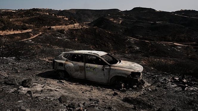 Drone footage shows devastation after deadly Spain wildfire