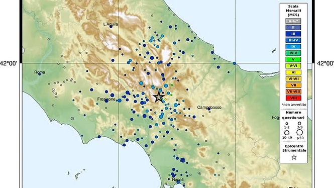 Italy: magnitude 4.1 earthquake hits Isernia province, residents take to streets