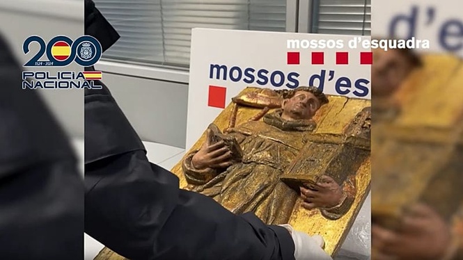 Stolen altarpiece recovered from Navarre monastery founded by warriors