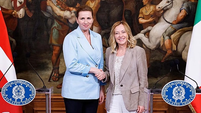 Meloni and Frederiksen reiterate opposition to 'uncontrolled immigration'