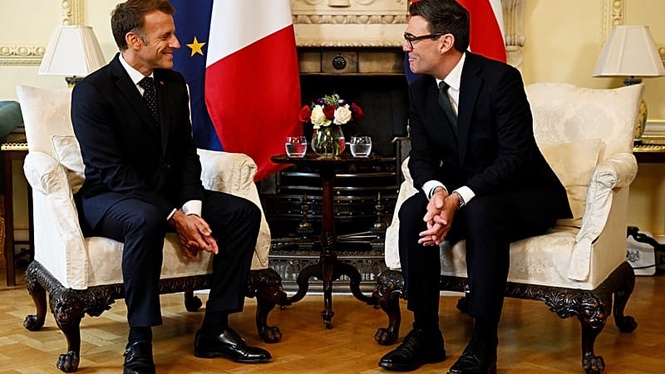 Macron and Burnham hail stronger UK-France ties at Downing Street talks