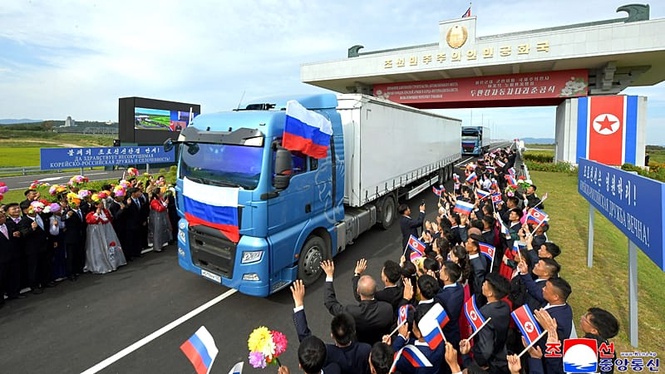 Opening of first road bridge with Russia a sign of tighter ties, North Korea says