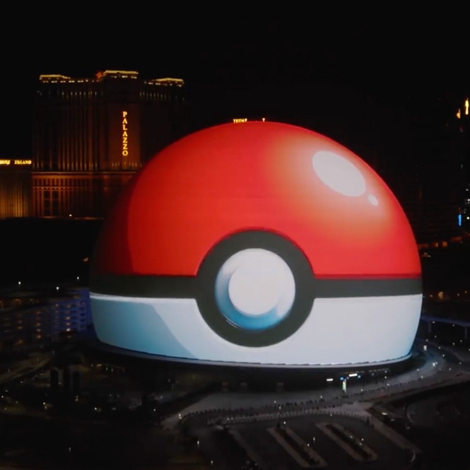 Pokémon transformed the Vegas Sphere into a Poké Ball