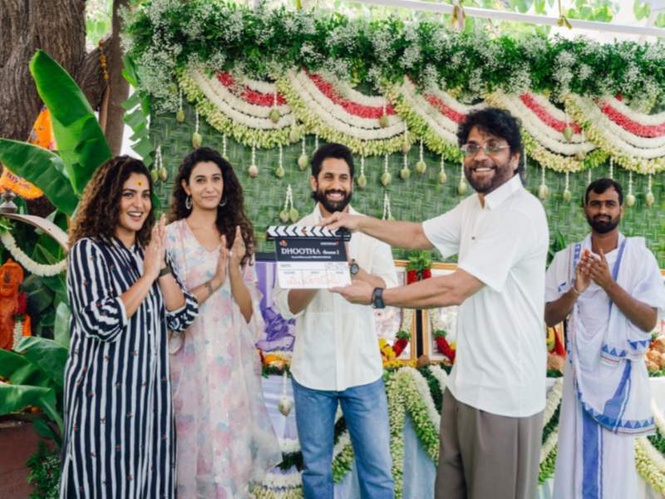 Image from: Naga Chaitanya starts shooting of Dhootha Season 2, Nagarjuna attends puja ceremony