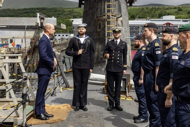 Image from: Prince William celebrates 125 years of the Royal Navy Submarine Service in Scotland