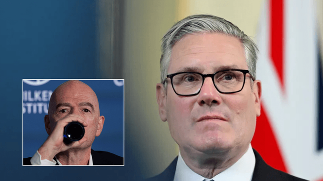 Image from: Sir Keir Starmer lays into Fifa claiming bottle ban for World Cup is 'about making money'