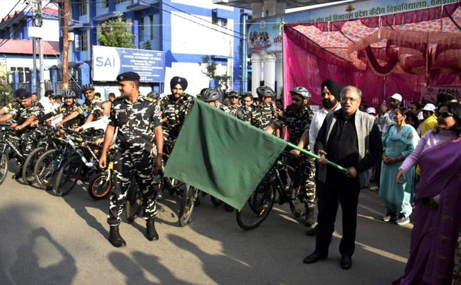Image from: CEC flags off youth voter awareness cycle rally ‘Pedal for Democracy’ in Dharamsala
