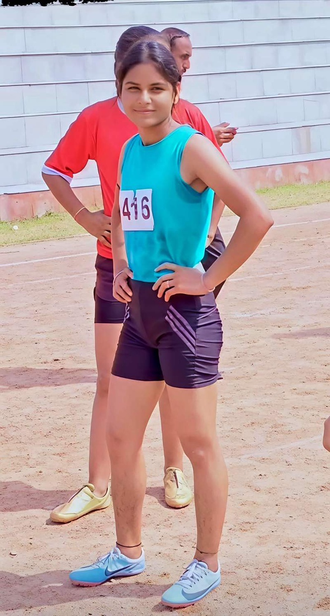 Image from: 19-yr-old Maya wins 400m at Punjab Senior Athletics championship
