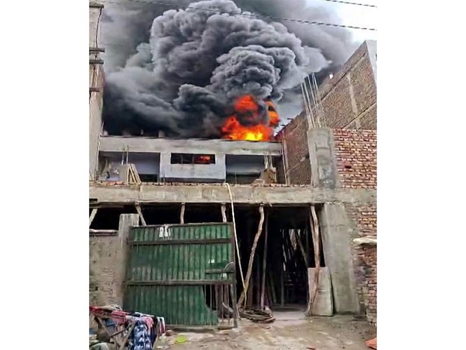 Image from: "Why such incidents happening repeatedly?": AAP questions Delhi govt after Narela factory fire