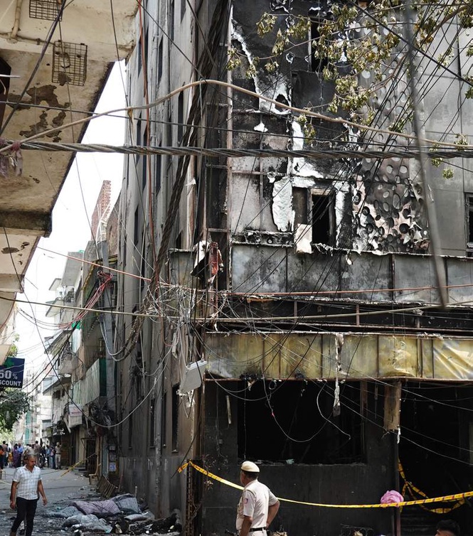 Image from: Post Hauz Rani fire, crackdown on illegal constructions intensified