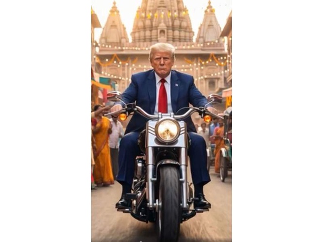 Image from: 'Donald, Donald Trump': US President posts bizarre AI music video celebrating his global appeal