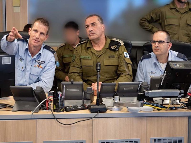 Image from: Israeli Army Chief "commanding" strikes on Iran, says military