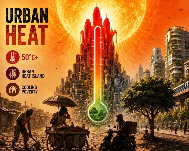 Image from: When cities burn: Urban heat, demographic vulnerability & the fight for thermal justice in India