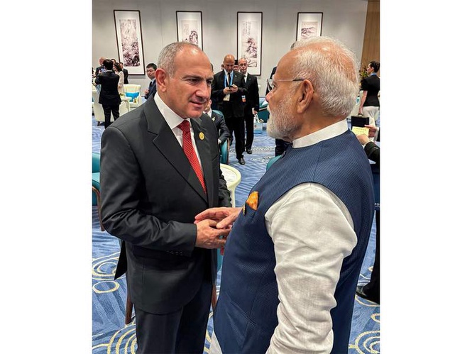 Image from: PM Modi congratulates Armenian PM Pashinyan on poll win; vows to deepen “warm and historic” ties
