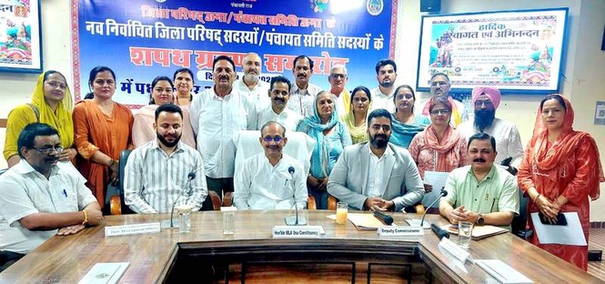 Image from: 17 new Zila Parishad members sworn in at Una
