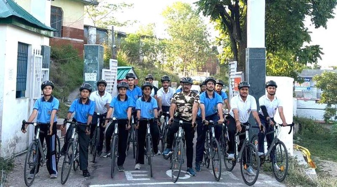 Image from: NCC cadets observe World Cycling Day
