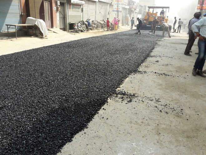 Image from: Bitumen shortage slows road re-carpeting works in Chandigarh