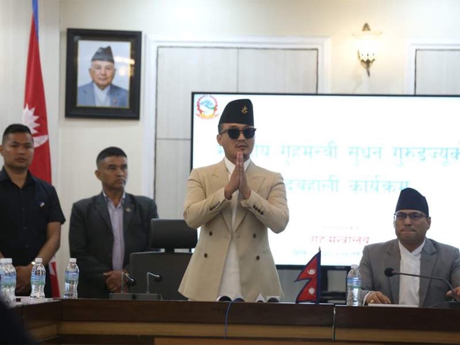 Image from: Sudhan Gurung makes comeback as Home Minister, announces further investigation into Nepalese Royal Massacre