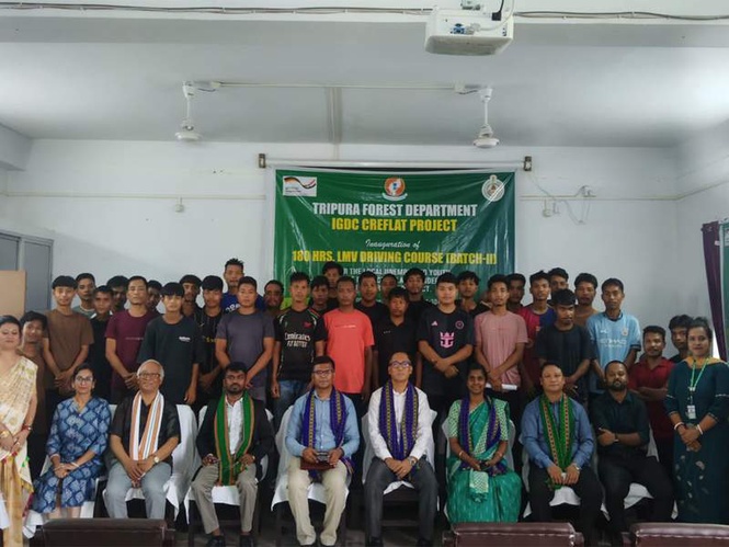 Image from: Tripura Forest Department's IGDC CREFLAT Project launches residential driving training for rural youth