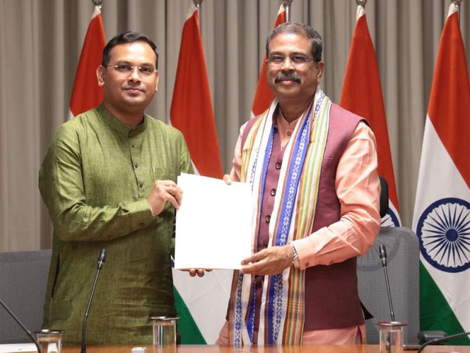 Image from: Tripura seeks Centre's support for higher education reforms; Dharmendra Pradhan assures early appointment of Tripura University VC