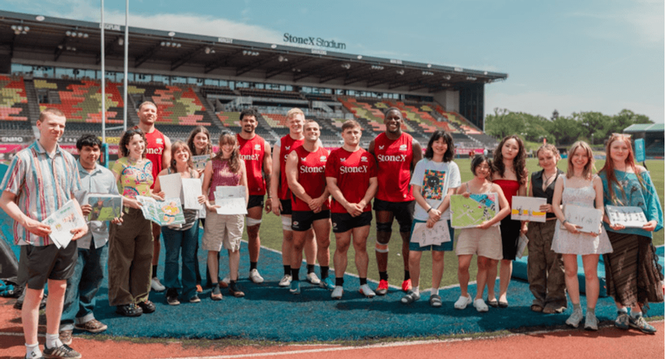 Image from: Students from King Charles's foundation meet England Rugby captain Maro Itoje